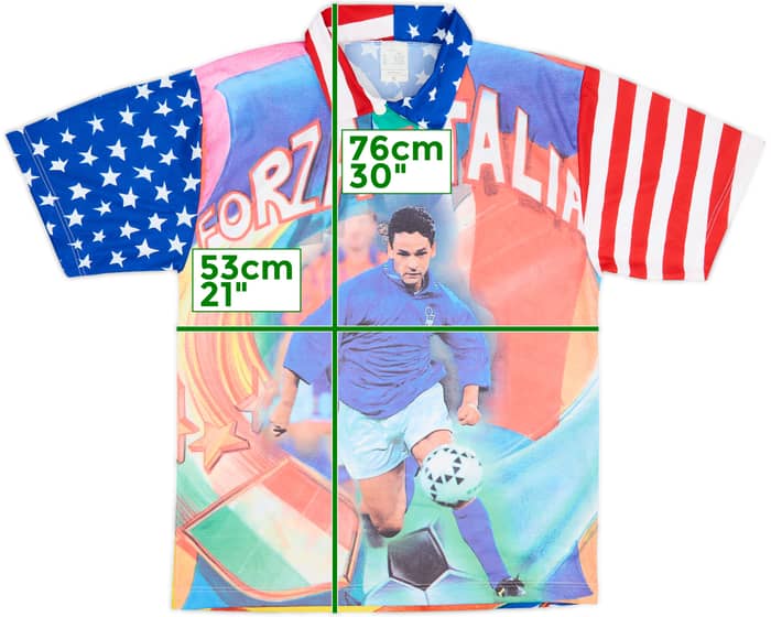 Camiseta gráfica de la Copa del Mundo de Italia 1994 - 10/10 - (XL)