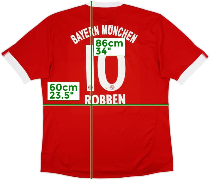 2009-10 Bayern Munich Home Shirt Robben #10 - 6/10 - (XXL)