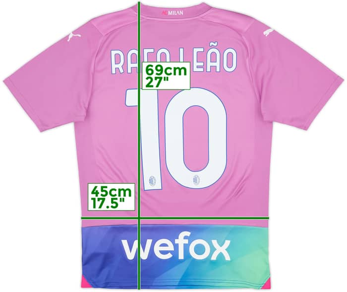 Camiseta de la tercera equipación del AC Milan 2023-24 Rafa Leao #10 - 9/10 - (S)