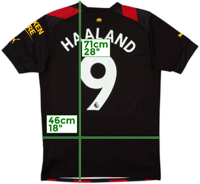 2022-23 Manchester City Visitante Camiseta Haaland #9 - 8/10 - (S)