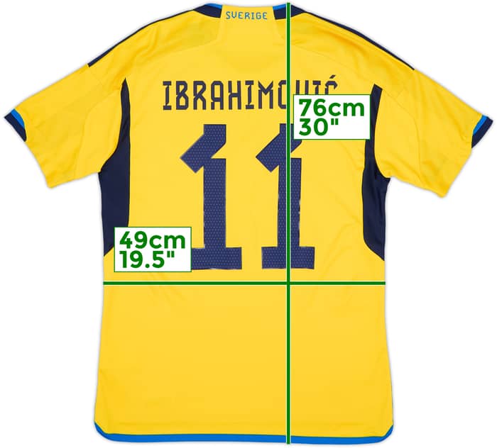 Camiseta de local de Suecia 2022-23 Ibrahimovic #11 - 9/10 - (M)
