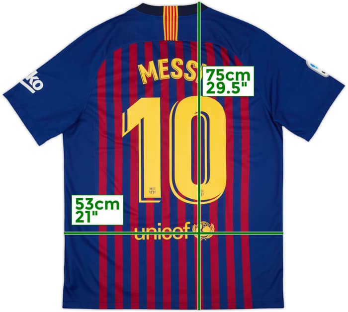 2018-19 Barcelona Home Shirt Messi #10 - 8/10 - (L)