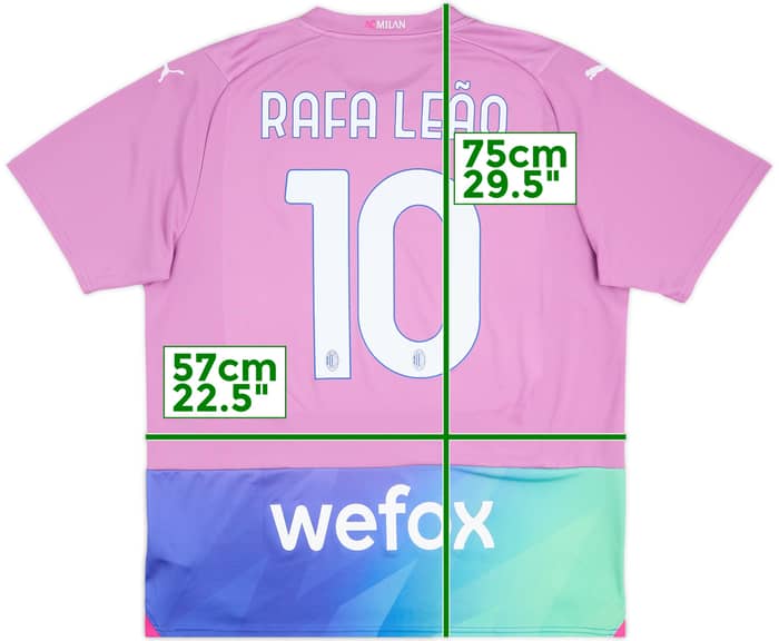 2023-24 AC Milan Third Shirt Rafa Leao #10 - 9/10 - (XL)