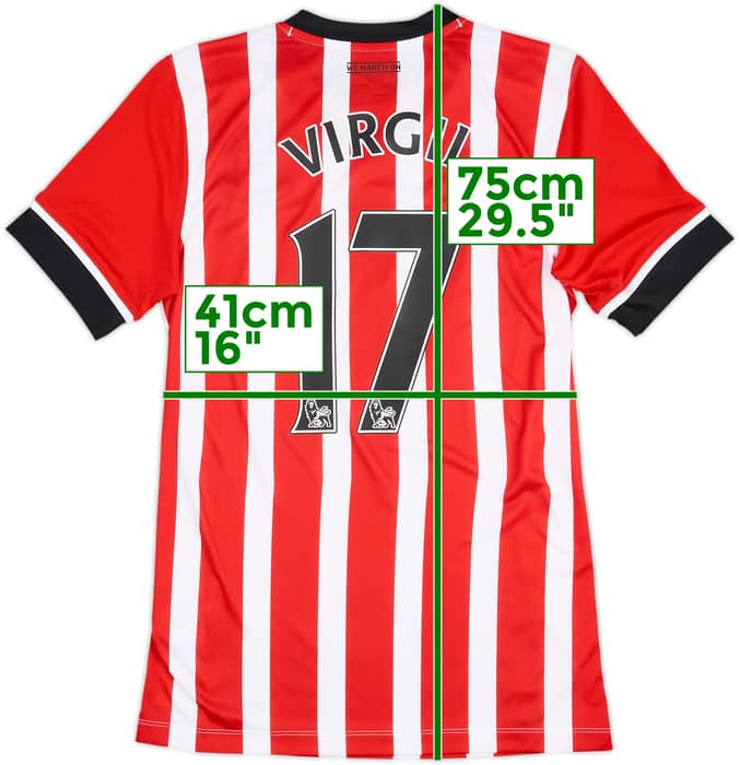 2016-17 Southampton Camiseta Local Virgil #17 - 10/10 - (S)