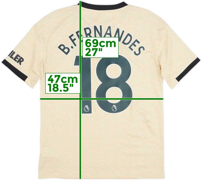 2019-20 Manchester United Away Shirt B.Fernandes #18 - 10/10 - (XL.Boys)