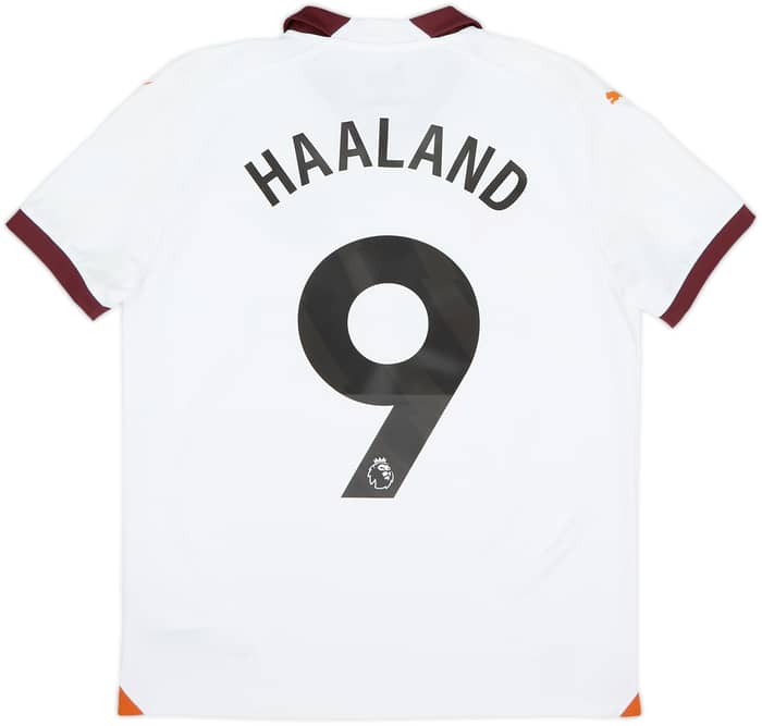 2023-24 Manchester City Away Shirt Haaland #9 - 9/10 - (XL.Boys)