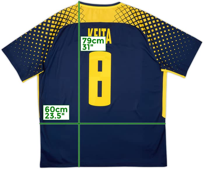 Camiseta de visitante del RB Leipzig 2017-18 Keita #8 - 8/10 - (XL)