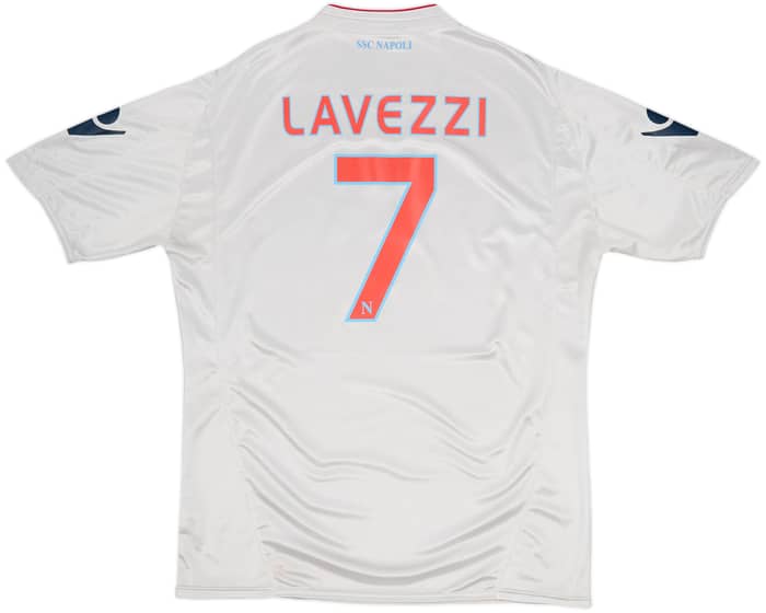 Camiseta básica de visitante del Napoli 2009-10 Lavezzi #7 - 7/10 - (3XL)