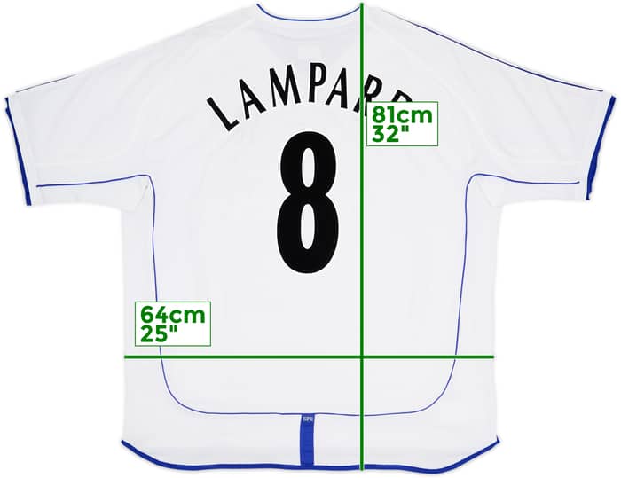 2001-03 Chelsea Camiseta Visitante Lampard #8 - 8/10 - (XXL)