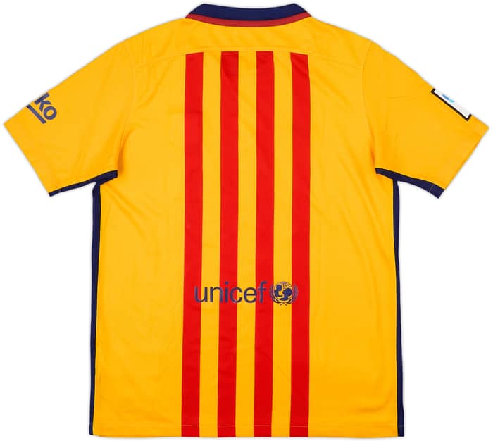 2015-16 Barcelona Away Shirt - 8/10 - (XL.Boys)
