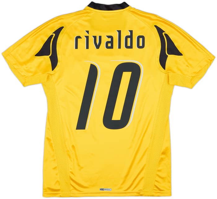 2007-08 AEK Athens Home Shirt Rivaldo #10 - 8/10 - (M)