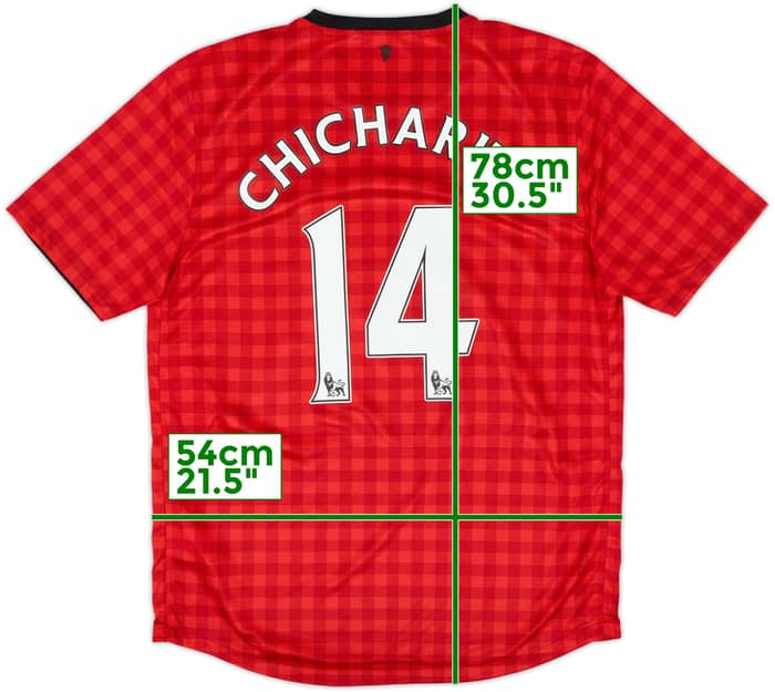 2012-13 Manchester United Home Shirt Chicharito #14 - 6/10 - (L)