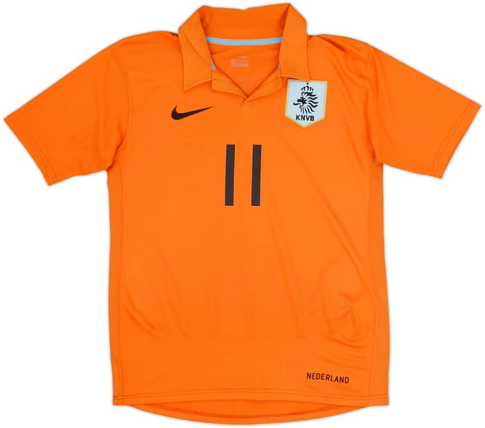 2006-08 Netherlands Home Shirt Robben #11 - 8/10 - (L.Boys)