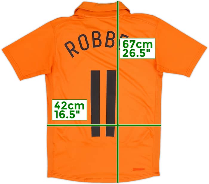 2006-08 Netherlands Home Shirt Robben #11 - 8/10 - (L.Boys)
