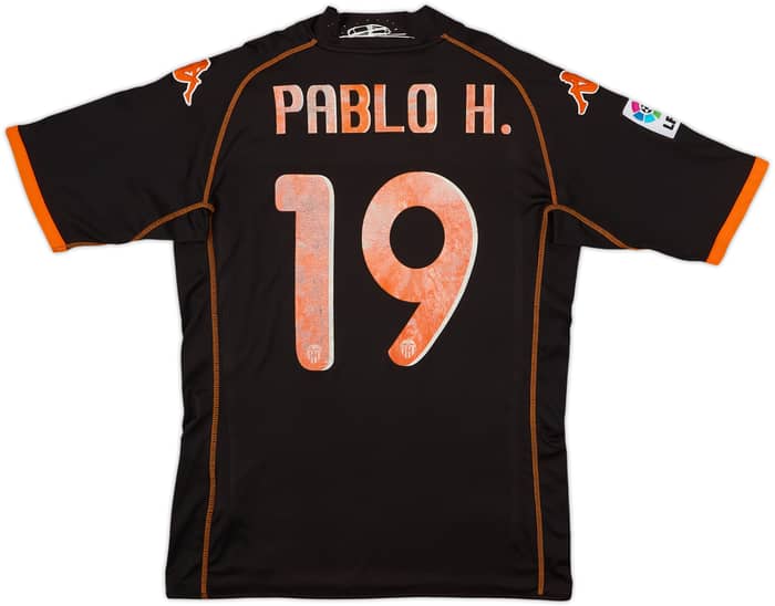 2009-10 Valencia Away Shirt Pablo H. #19 - 5/10 - (M)