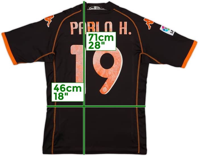 2009-10 Valencia Away Shirt Pablo H. #19 - 5/10 - (M)