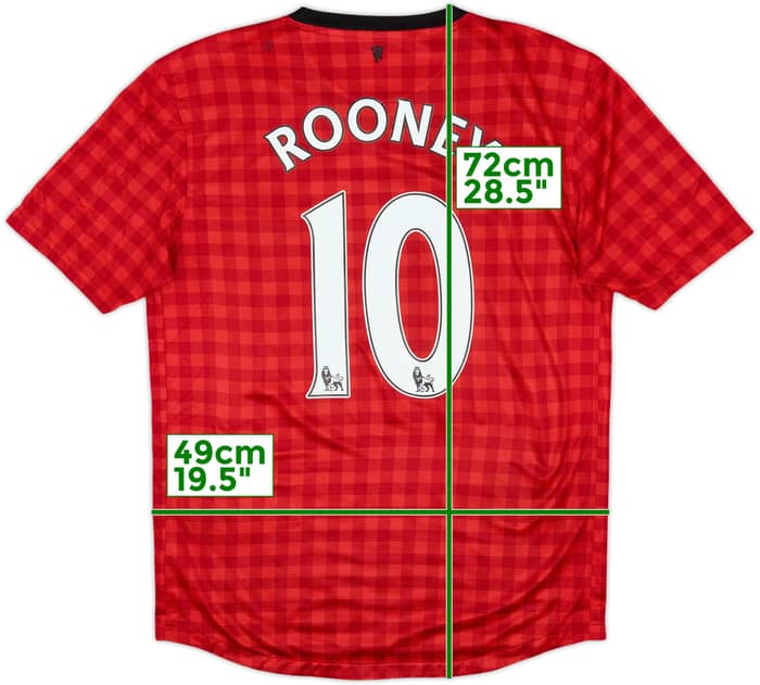 2012-13 Manchester United Home Shirt Rooney #10 - 5/10 - (M)