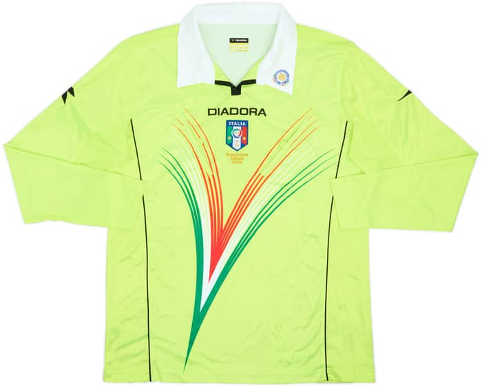 Camiseta Diadora de árbitro de manga larga de Italia 2011-12 - 10/10 - (M)