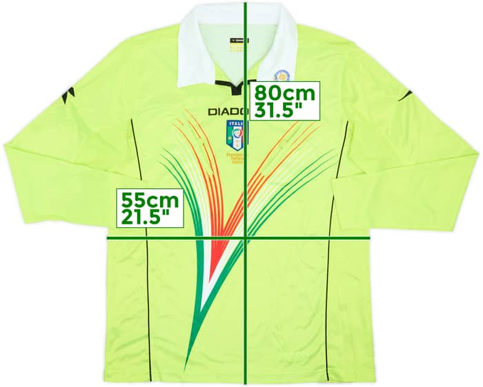 Camiseta Diadora de árbitro de manga larga de Italia 2011-12 - 10/10 - (M)