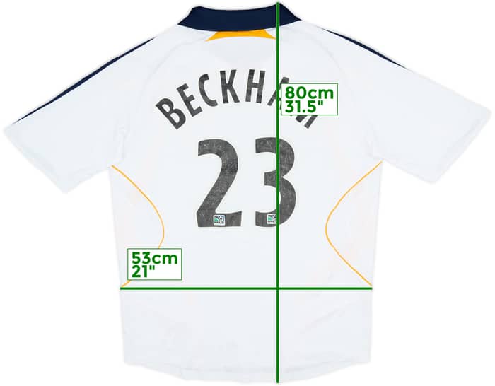 2007-08 LA Galaxy Home Shirt Beckham #23 - 4/10 - (L)