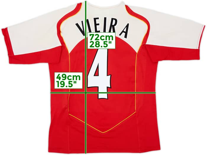 2004-05 Arsenal Home Shirt Vieira #4 - 6/10 - (M)
