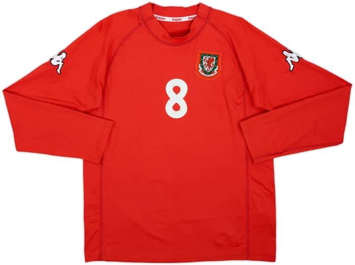 2000-01 Wales Home L/S Shirt Bellamy #8 - 7/10 - (M)