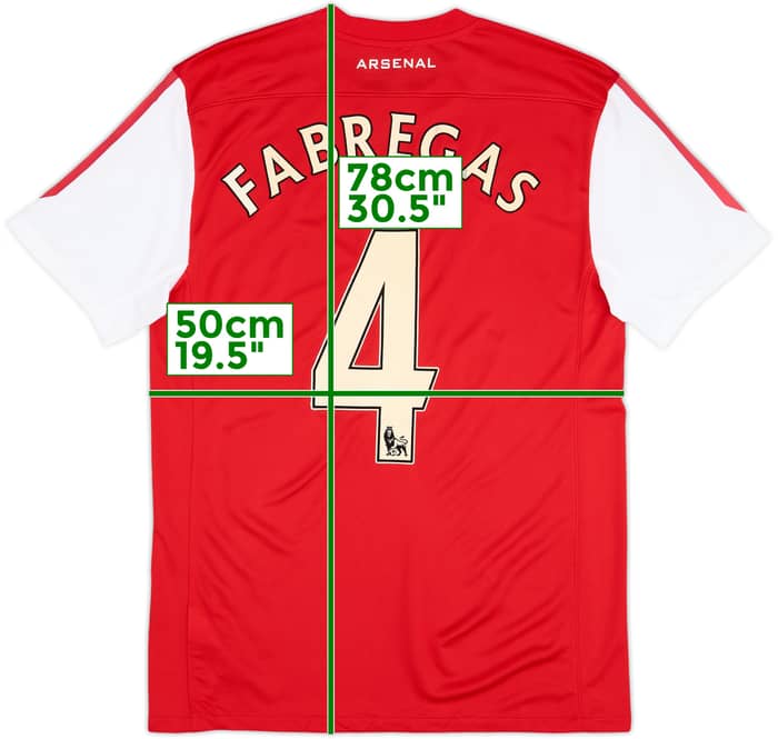 2011-12 Arsenal Home Shirt Fabregas #4 - 7/10 - (M)