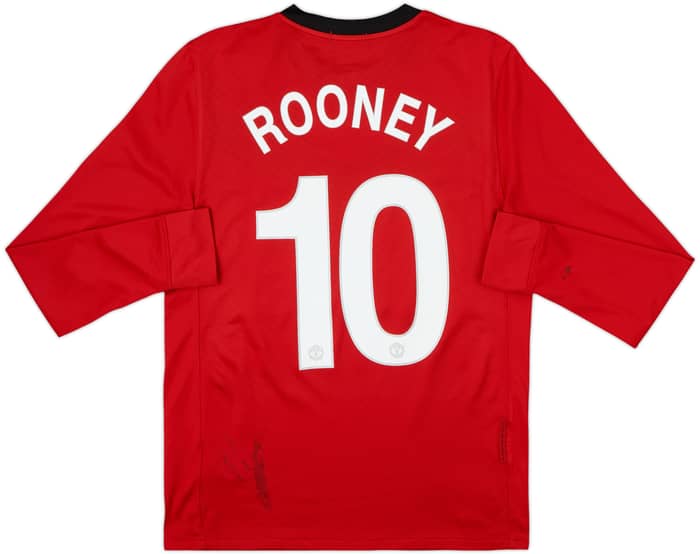 2009-10 Manchester United Home L/S Shirt Rooney #10 - 6/10 - (S)
