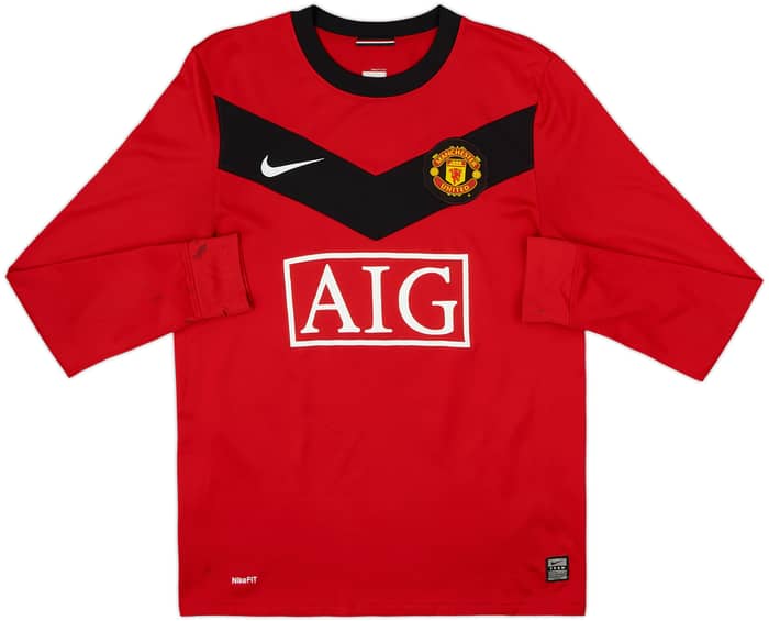 2009-10 Manchester United Home L/S Shirt Rooney #10 - 6/10 - (S)