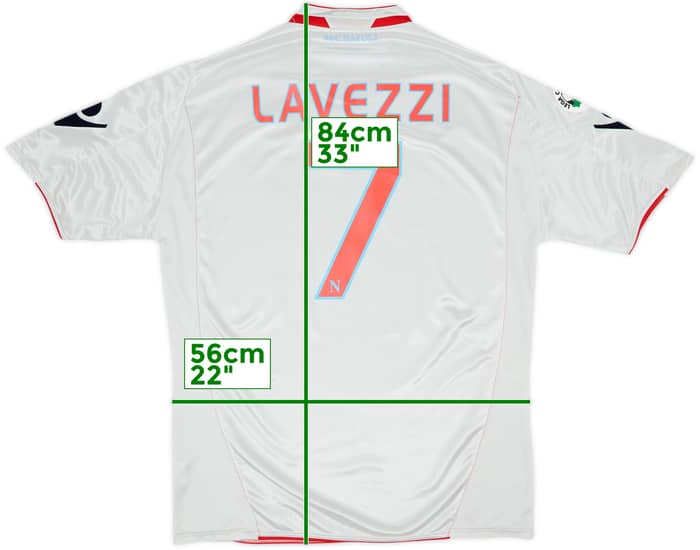 2009-10 Napoli Away Shirt Lavezzi #7 - 8/10 - (XXL)