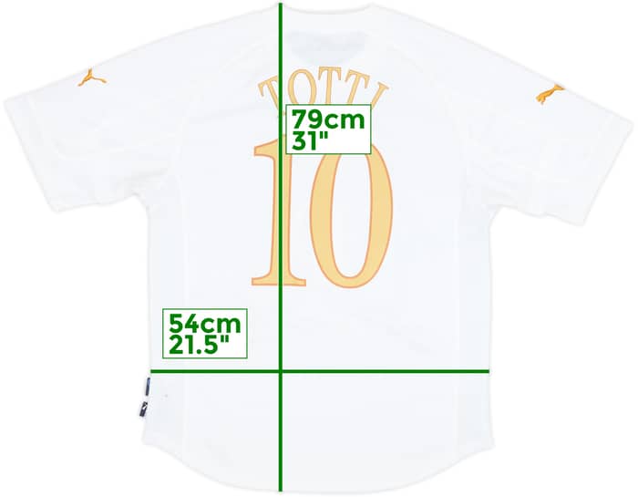 2004-06 Italia Visitante Camiseta Totti #10 - 8/10 - (L)