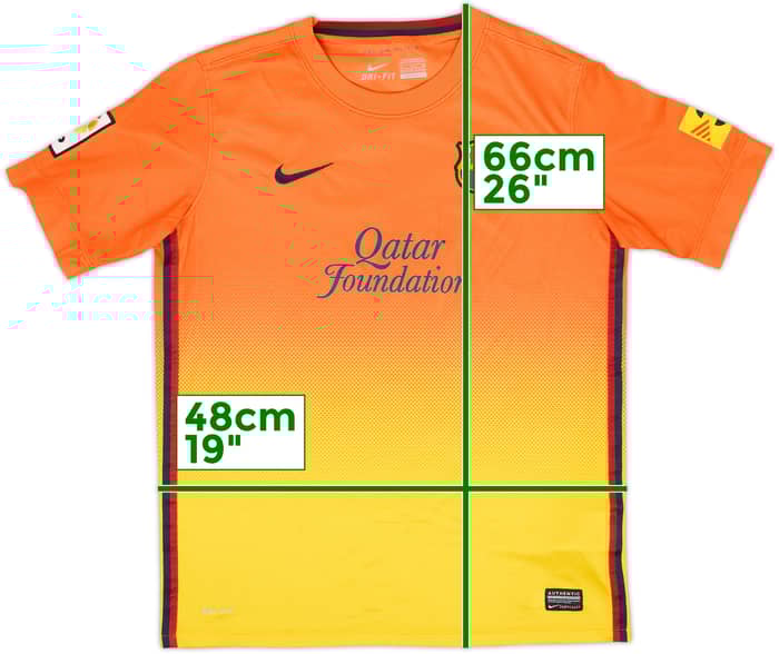 2012-13 Barcelona Camiseta Visitante - 8/10 - (XL.Boys)