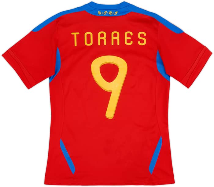 2010-11 Spain Home Shirt Torres #9 - 6/10 - (XL.Boys)