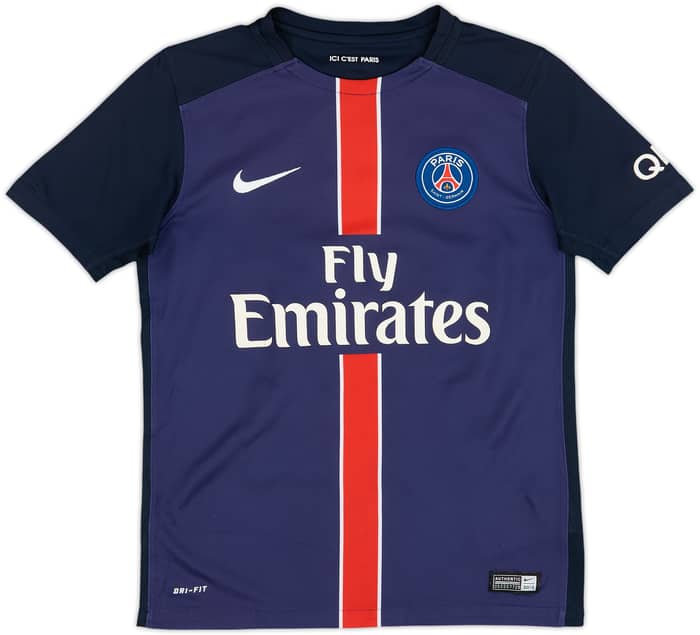 Camiseta de local de Paris Saint-Germain 2015-16 DiMaria #11 - 6/10 - (M. Niños)