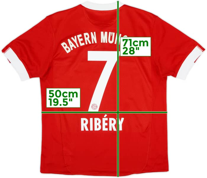 2009-10 Bayern Munich Home Shirt Ribery #7 - 6/10 - (XL.Boys)