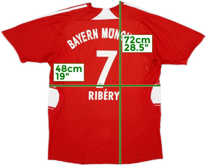 2007-08 Bayern Munich Home Shirt Ribery #7 - 6/10 - (XL.Boys)