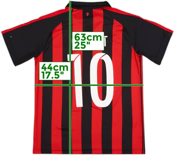 2018-19 AC Milan Home Shirt Gullit #10 - 9/10 - (L.Boys)