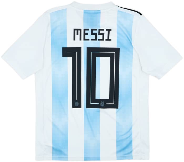 2018-19 Argentina Home Shirt Messi #10 - 8/10 - (XL.Boys)
