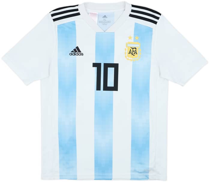 2018-19 Argentina Home Shirt Messi #10 - 8/10 - (XL.Boys)