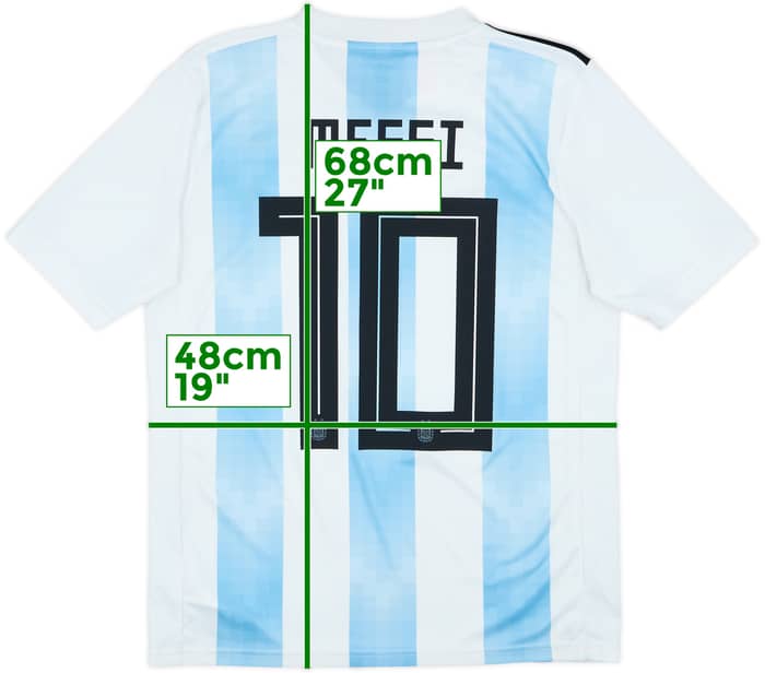 2018-19 Argentina Home Shirt Messi #10 - 8/10 - (XL.Boys)