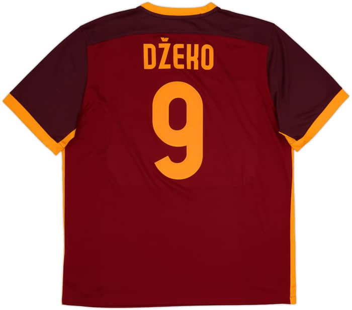 2015-16 Roma Home Shirt Dzeko #9 - 9/10 - (XL)