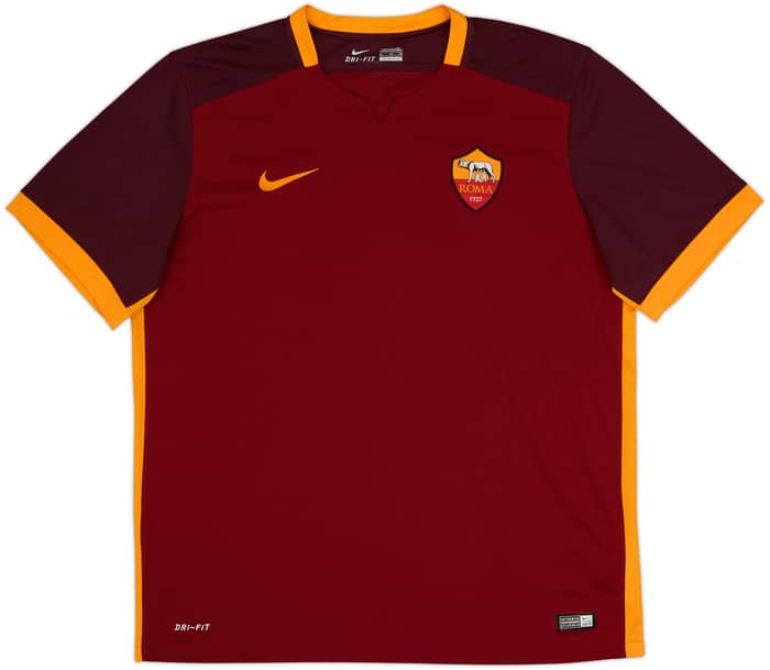 2015-16 Roma Home Shirt Dzeko #9 - 9/10 - (XL)