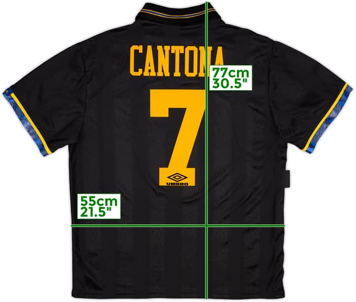 1993-95 Manchester United Away Shirt Cantona #7 - 9/10 - (L)