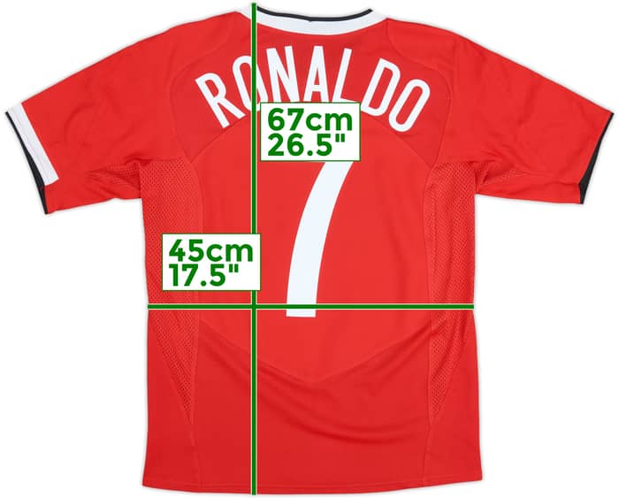 2004-06 Manchester United Home Shirt Ronaldo #7 - 10/10 - (XL.Boys)