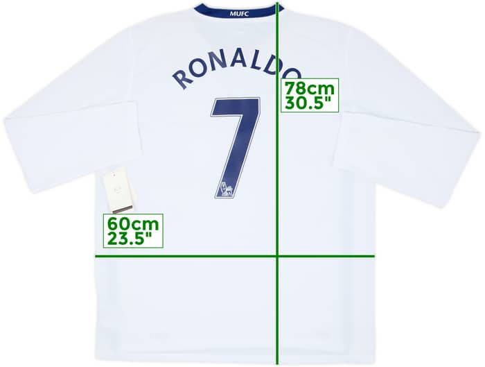 2008-10 Manchester United Away L/S Shirt Ronaldo #7 (XL)
