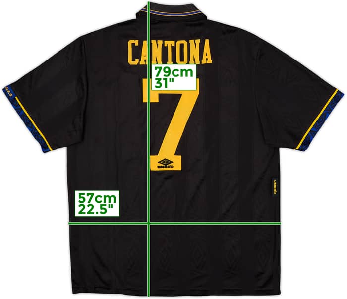 1993-95 Manchester United Away Shirt Cantona #7 - 8/10 - (L)