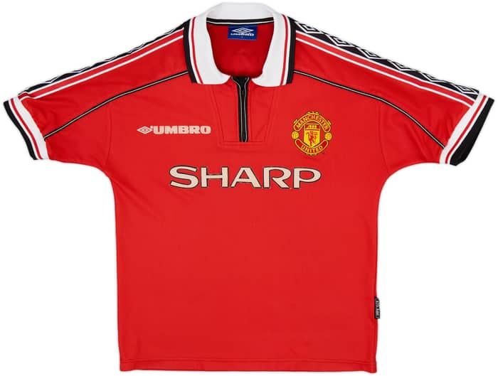 1998-00 Manchester United Home Shirt Beckham #7 - 9/10 - (Y)