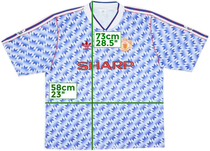 1990-92 Manchester United Away Shirt #7 - 6/10 - (L/XL)