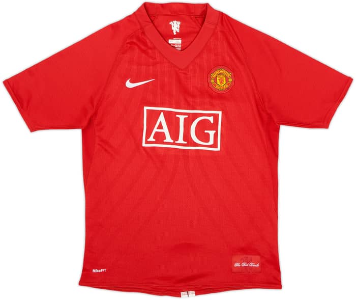 2007-09 Manchester United Camiseta Local Ronaldo #7 - 8/10 - (XL.Boys)