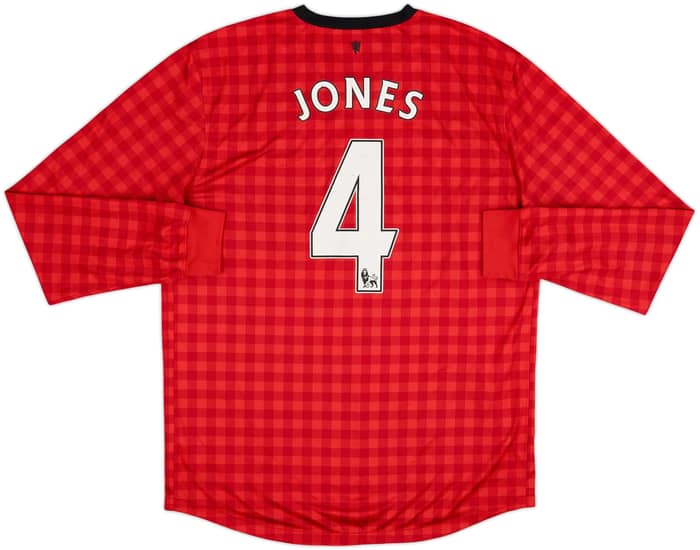 2012-13 Manchester United Home L/S Shirt Jones #4 - 6/10 - (L)